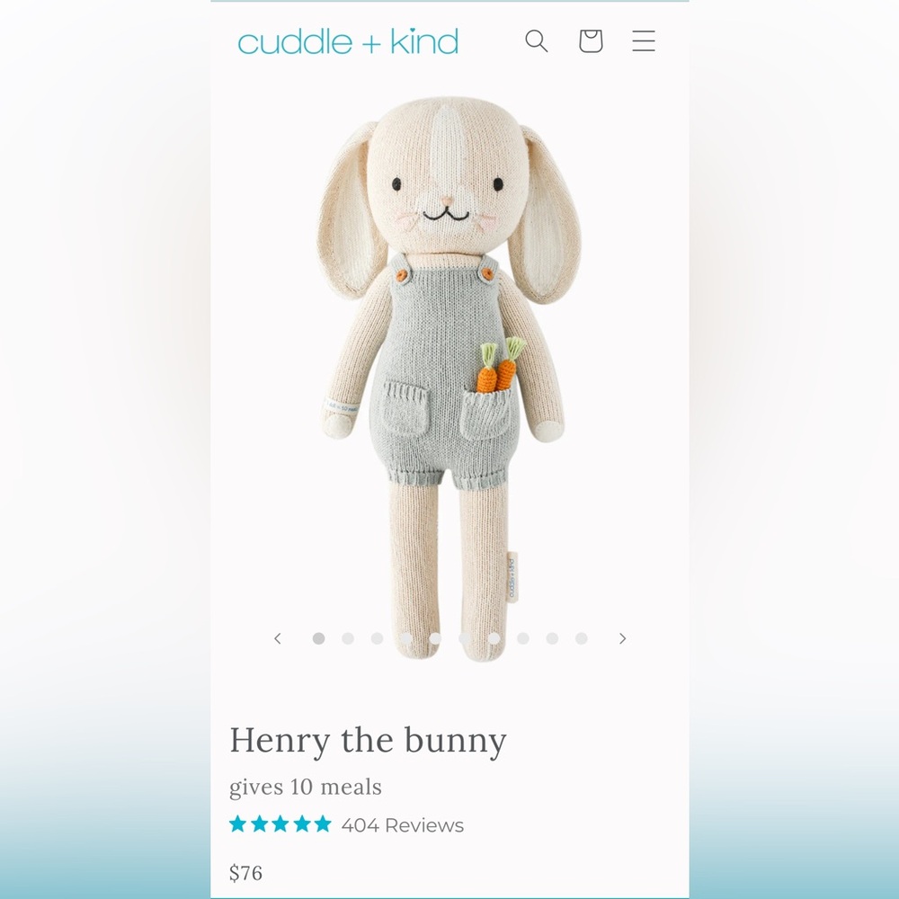 Cuddle + Kind Plush Toy with Overalls